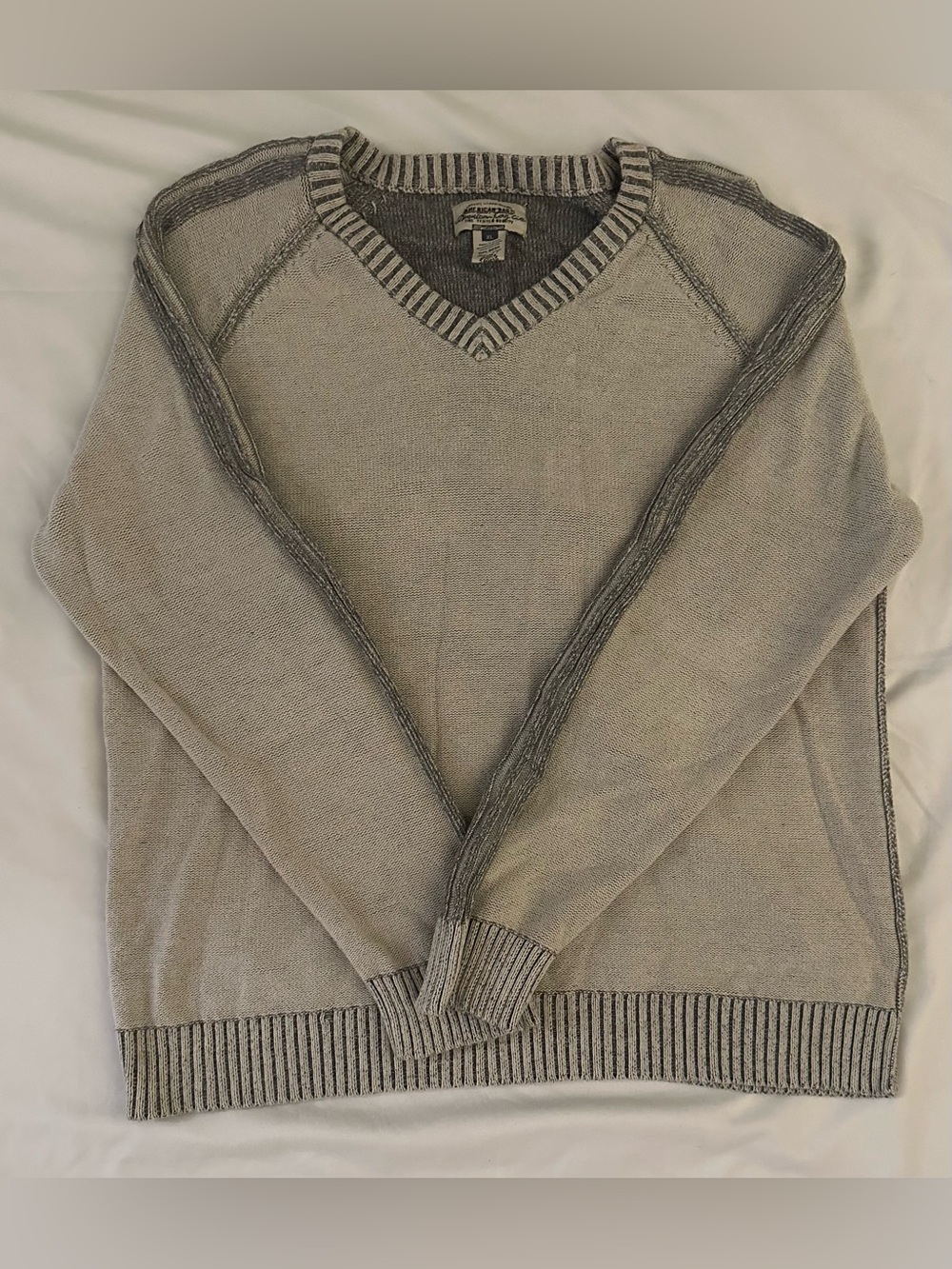 American Rag Men's Light Gray V-Neck Sweater